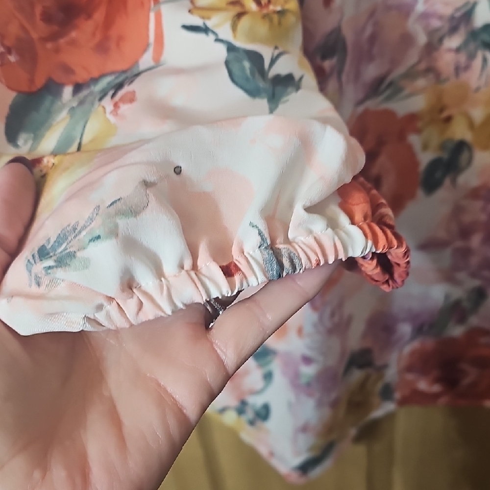 Serengeti Vibrant Floral Blouse - Pink, Orange, Purple - Picture 3 of 8